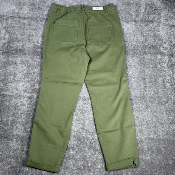 Judy Blue‎ Jeans Women's 9/29 Olive Green Drawstring Waist Pocket Garmet Dyed - Picture 2 of 10